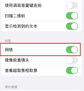 思茅苹果手机维修网点分享iPhone如何开启九宫格构图功能 